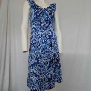 Lauren Ralph Lauren sleeveless dress Sleeveless Ruffle V-Neck Dress PM